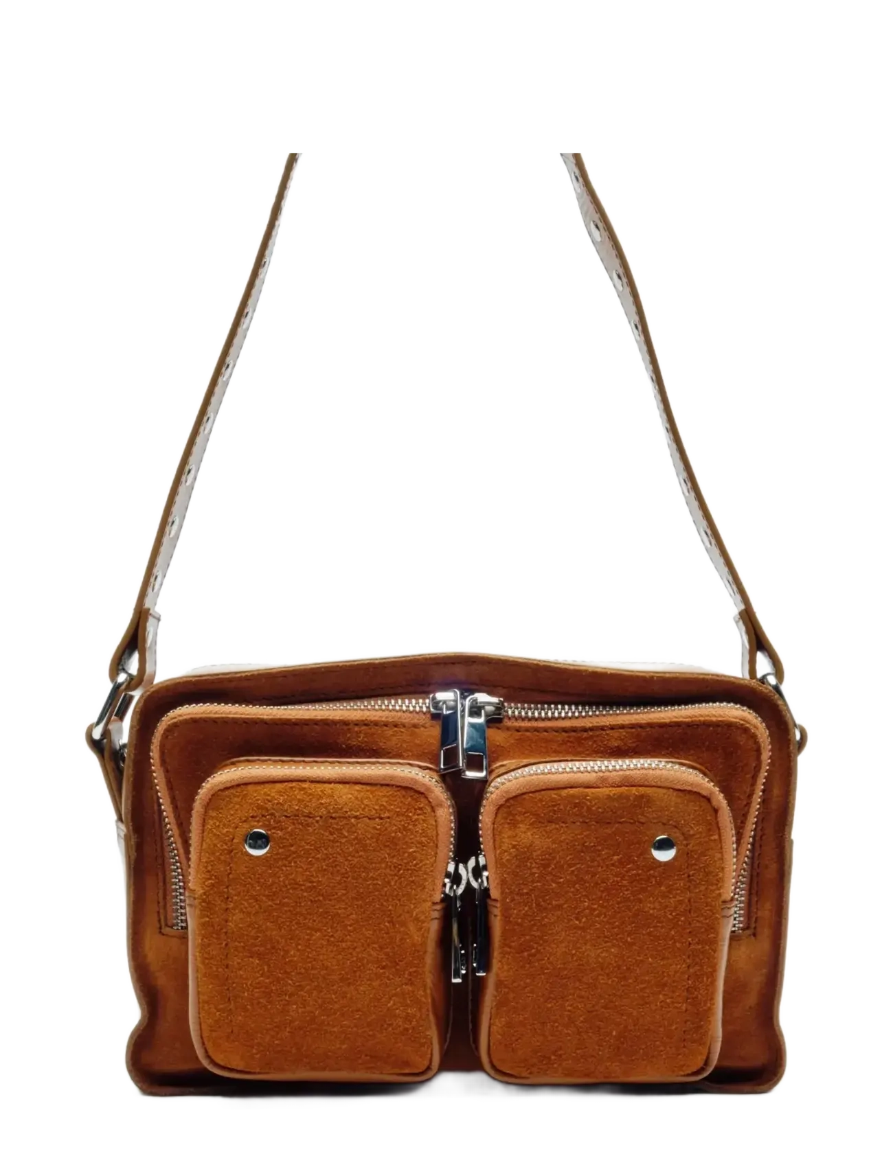 Nunoo Ellie Suede Pecan Brown, One Size, Brown, Tasker > Små Skuldertasker-Crossbody-Tasker, Dame