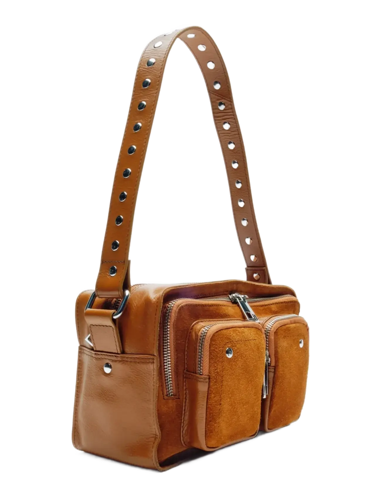 Nunoo - Ellie Suede Pecan Brown - crossbody bags - pecan brown - 1