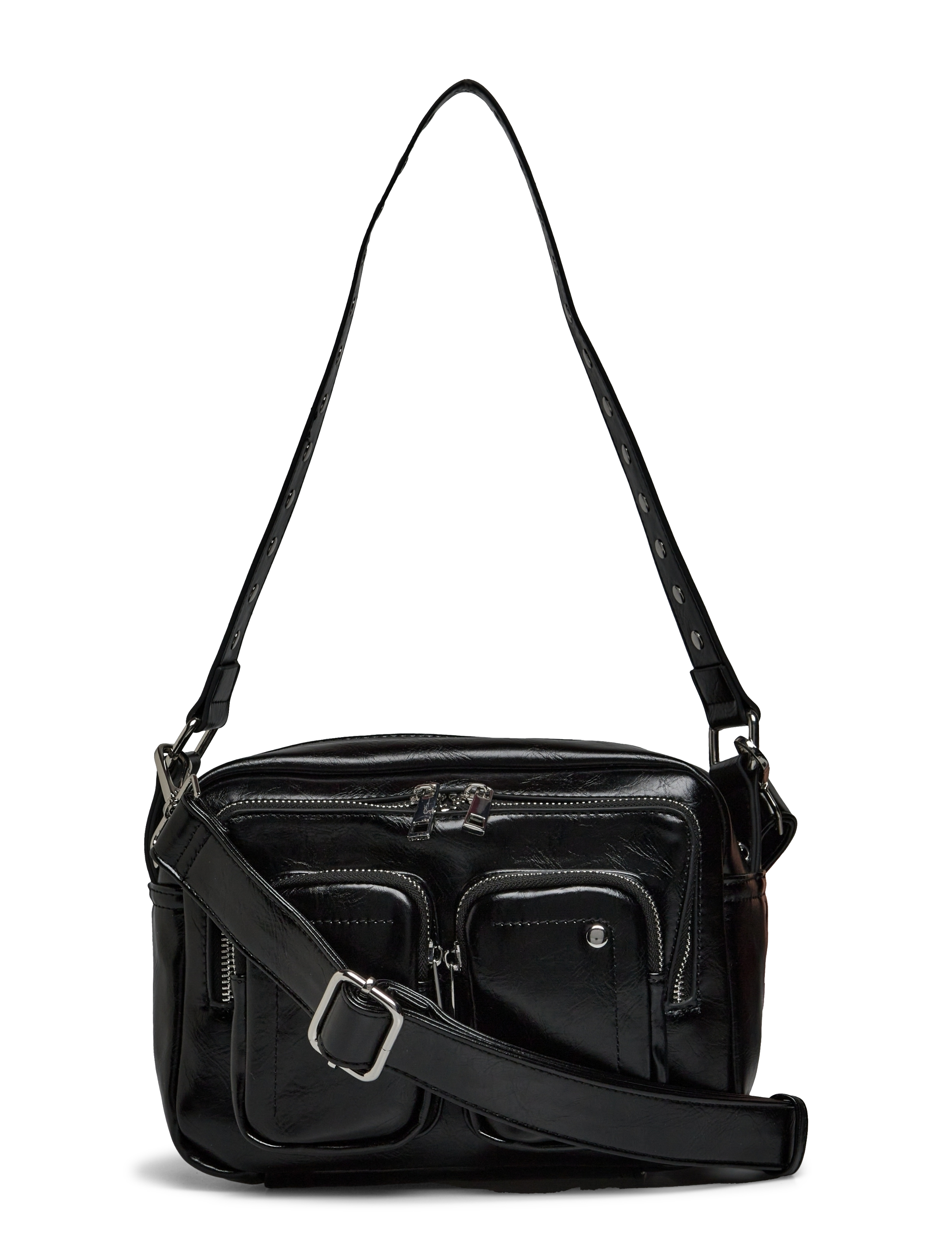 Nunoo Ellie Wrinkle Recycled PU - Skuldertasker - BLACK / black