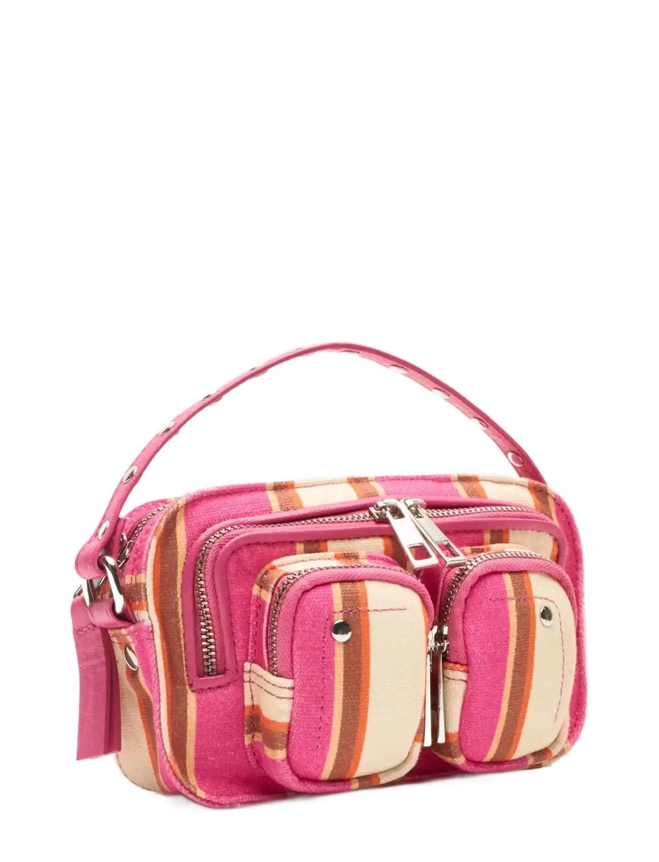 Nunoo - Helena Canvas Fuschia Stripes - crossbody kotid - fuschia stripes - 2