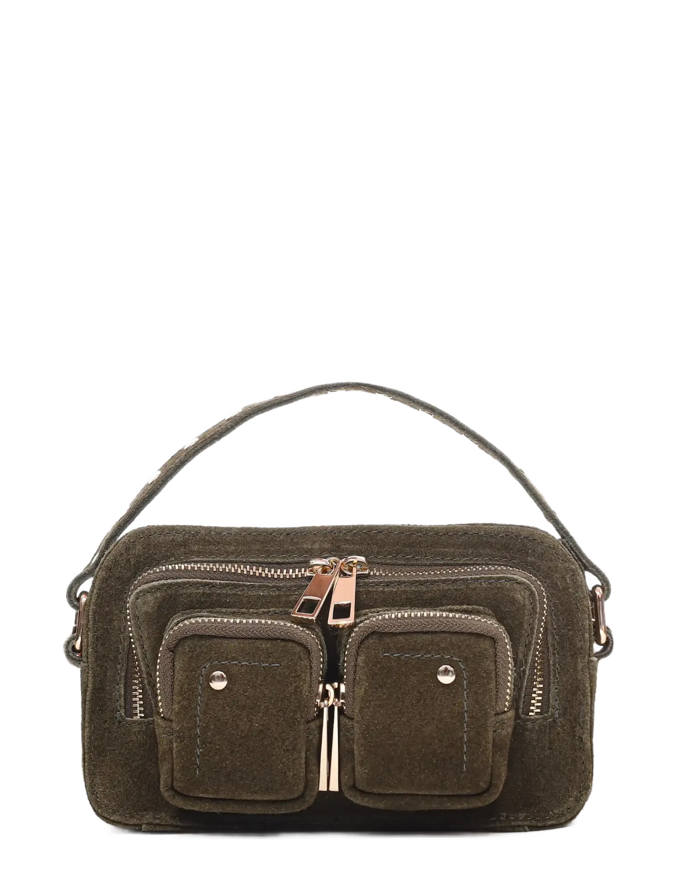 Nunoo Helena Suede Dark Olive w. Gold - Umhängetaschen - DARK OLIVE / khaki/green