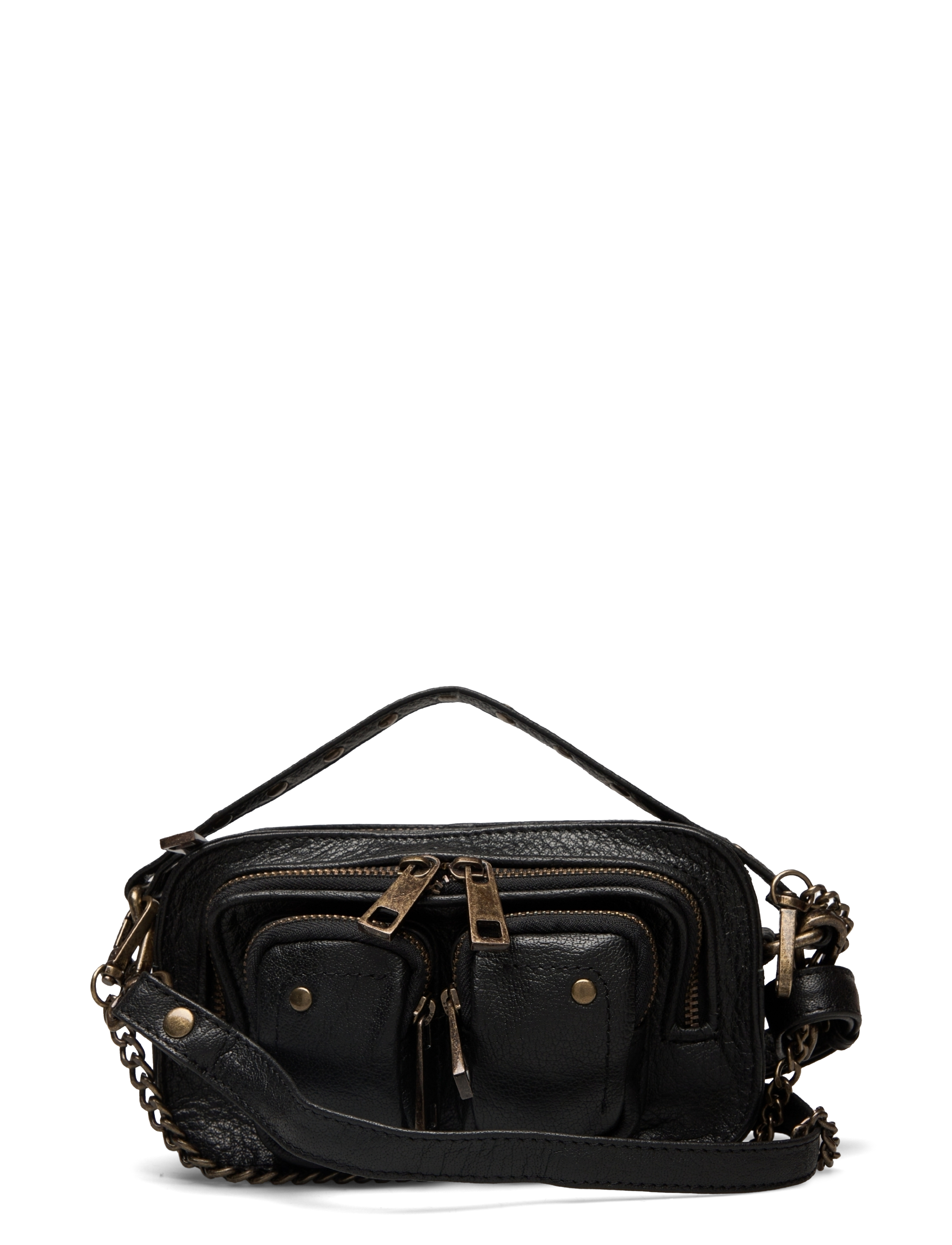 Nunoo Helena air 1 black w. gold - Tasker - BLACK / black