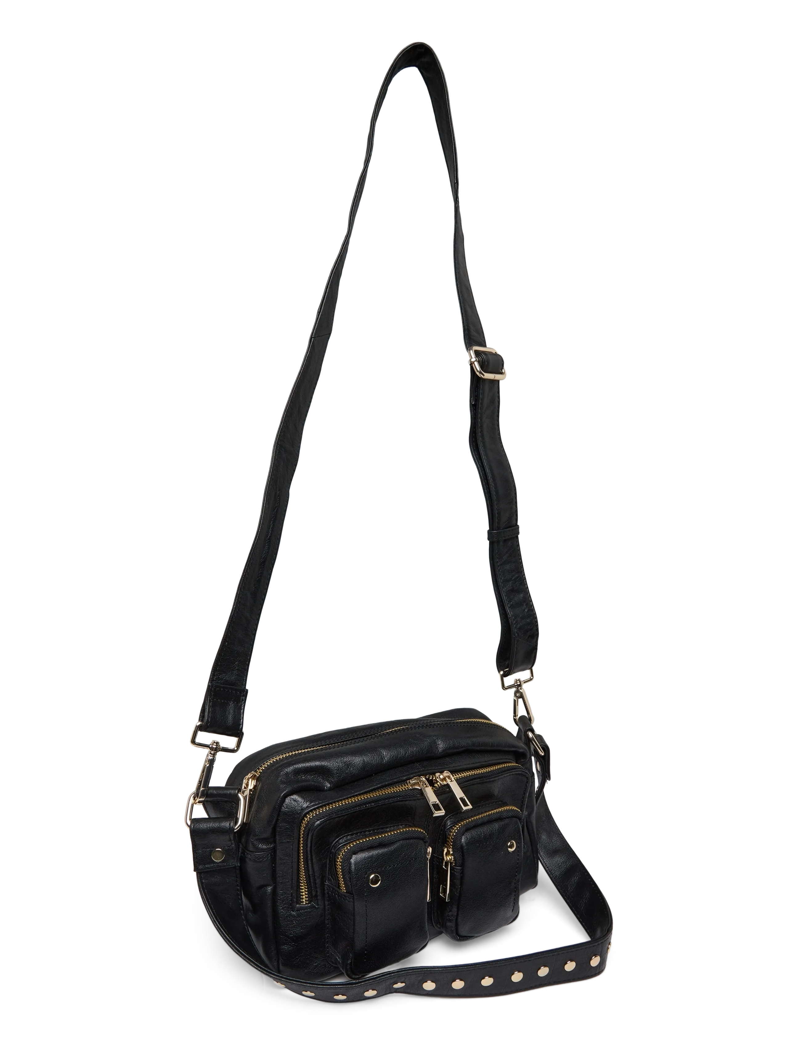 Nunoo - Ellie Air 1 Black w. gold - umhängetaschen - black - 3