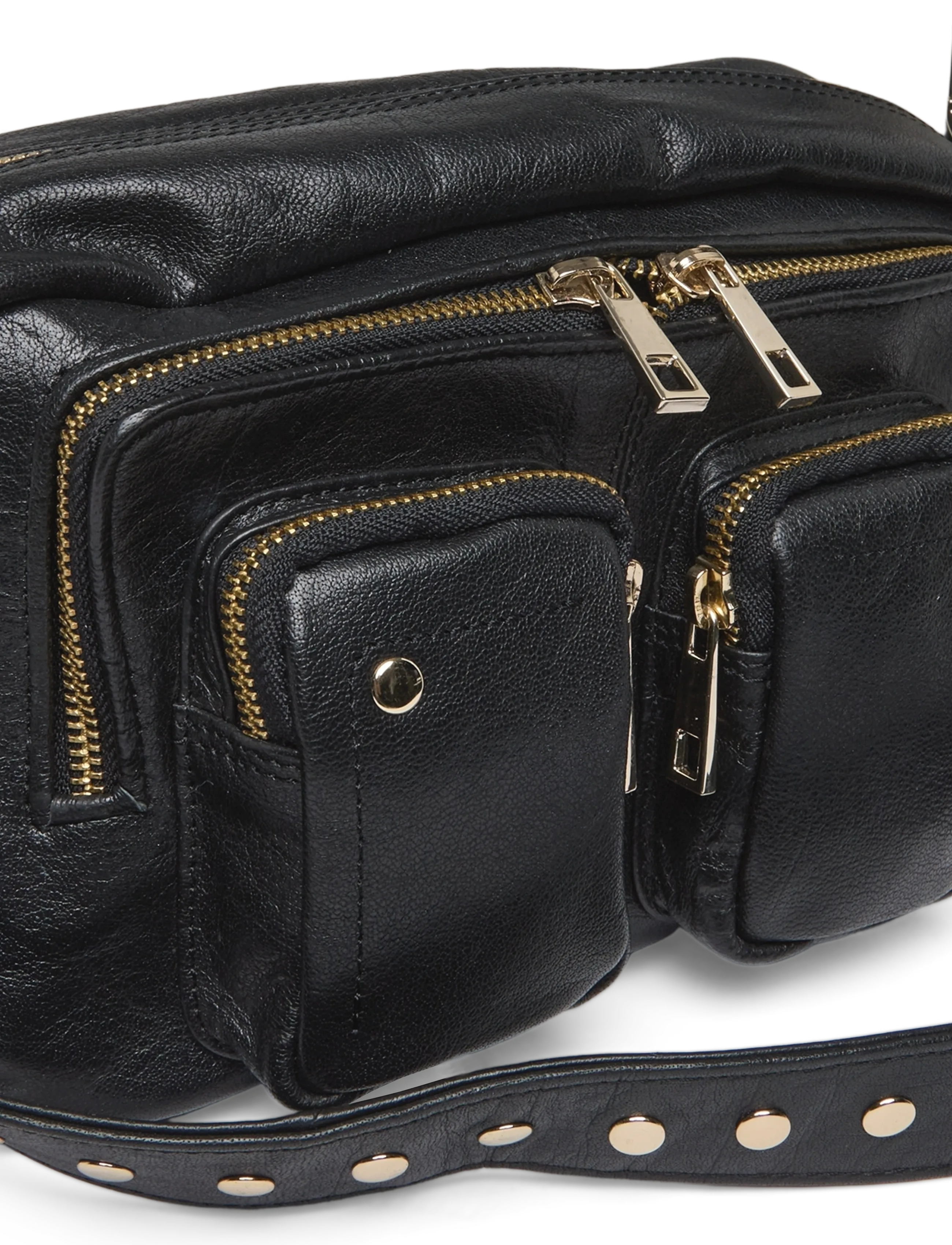 Nunoo - Ellie Air 1 Black w. gold - umhängetaschen - black - 4