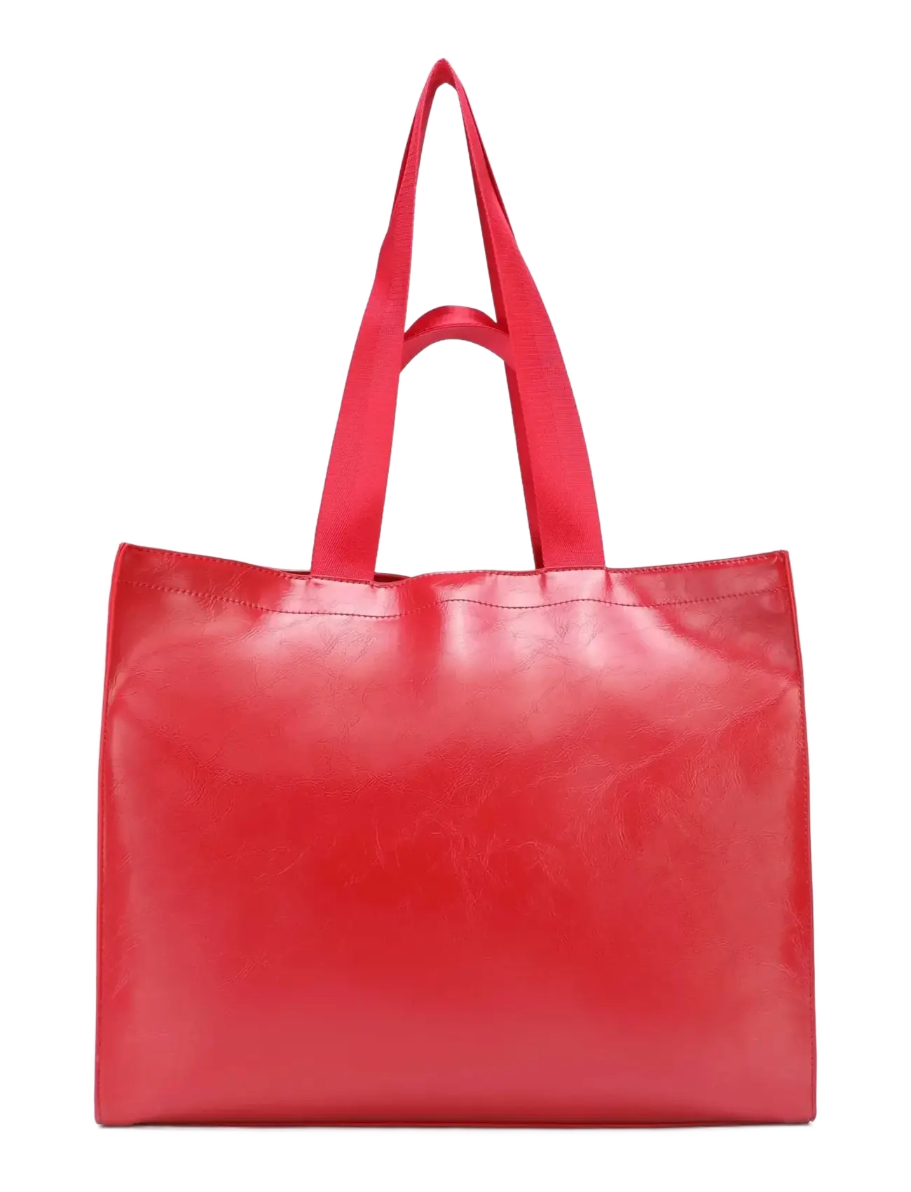 Nunoo Shopper Wrinkle Bright Red, One Size, Bags, Rot - Top Handle Frauen