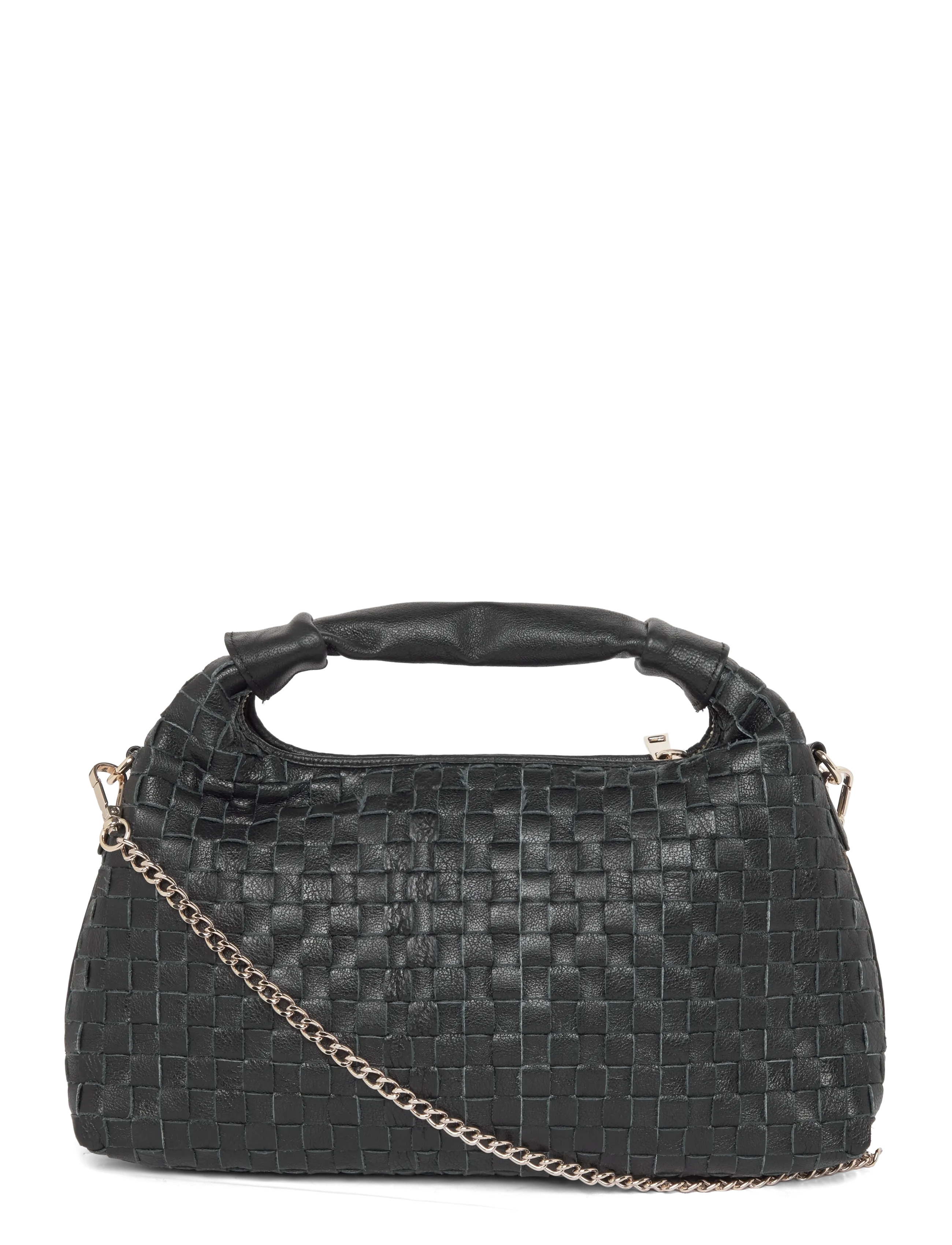 Nunoo Dandy Braided Air 1 Black w. Gold - Taschen - BLACK / black