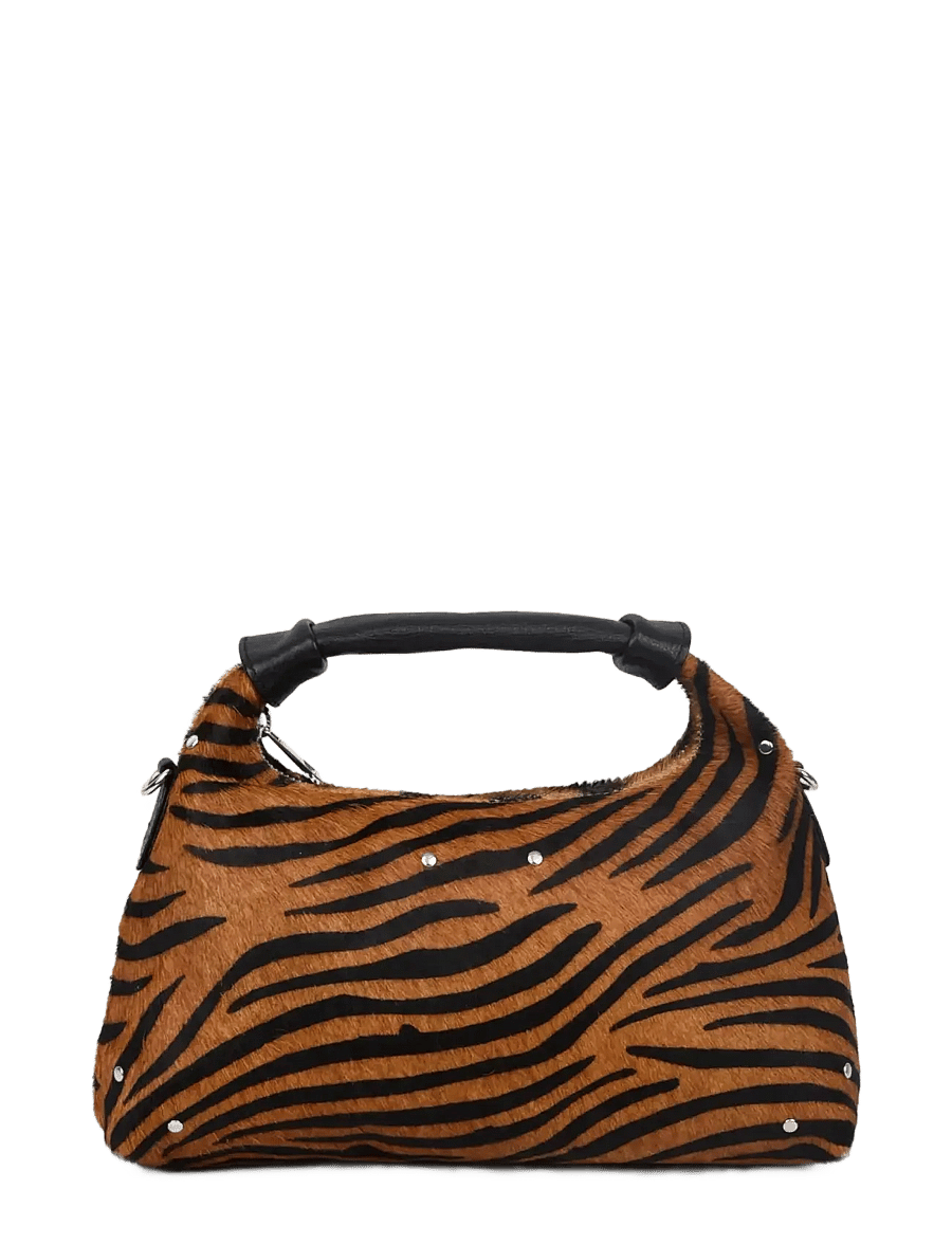 Nunoo - Dandy Stripes Deluxe Dark Brown - crossbody bags - stripes - 0