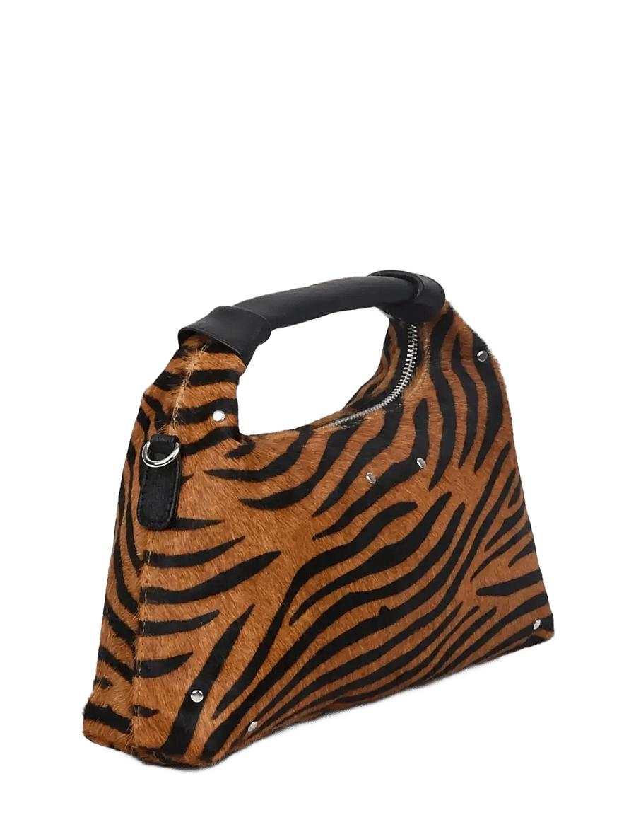 Nunoo - Dandy Stripes Deluxe Dark Brown - crossbody bags - stripes - 1