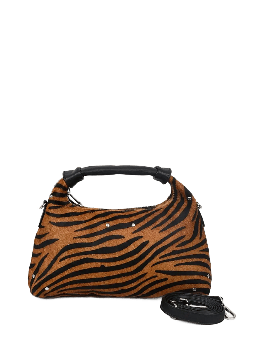 Nunoo - Dandy Stripes Deluxe Dark Brown - crossbody bags - stripes - 3