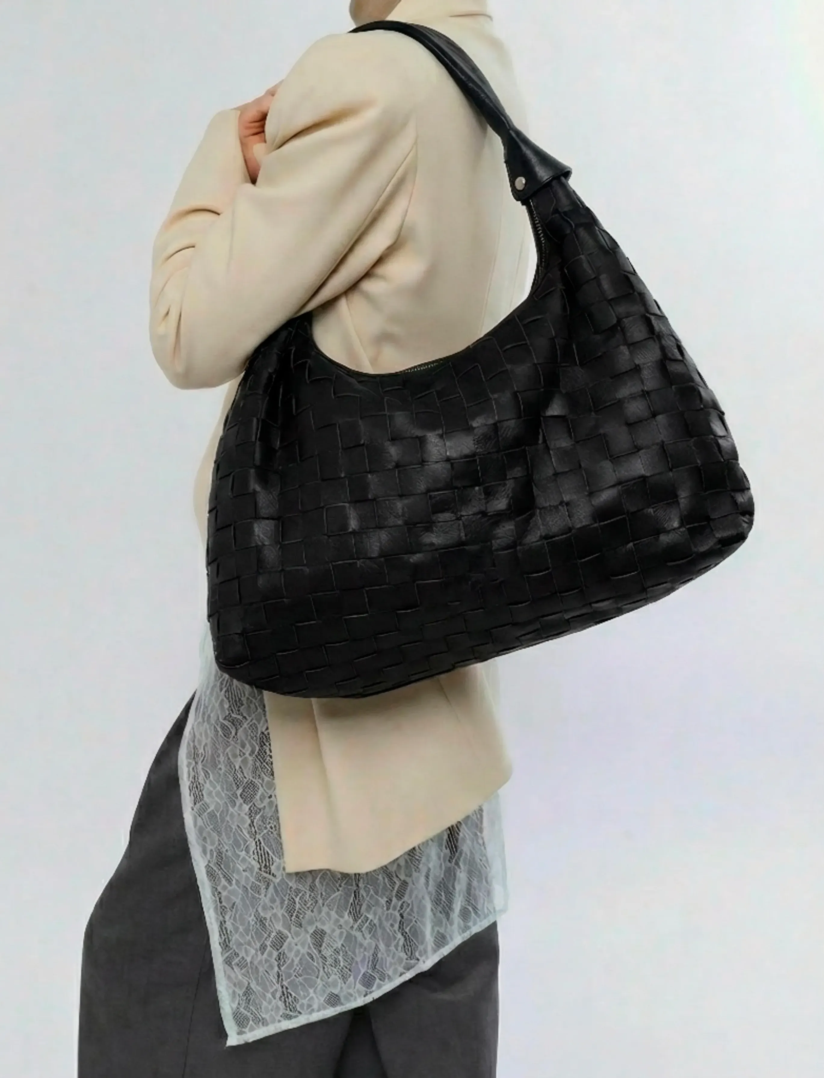 Nunoo - Maxi Dandy Braided Air 1 Black - skuldertasker - black - 3