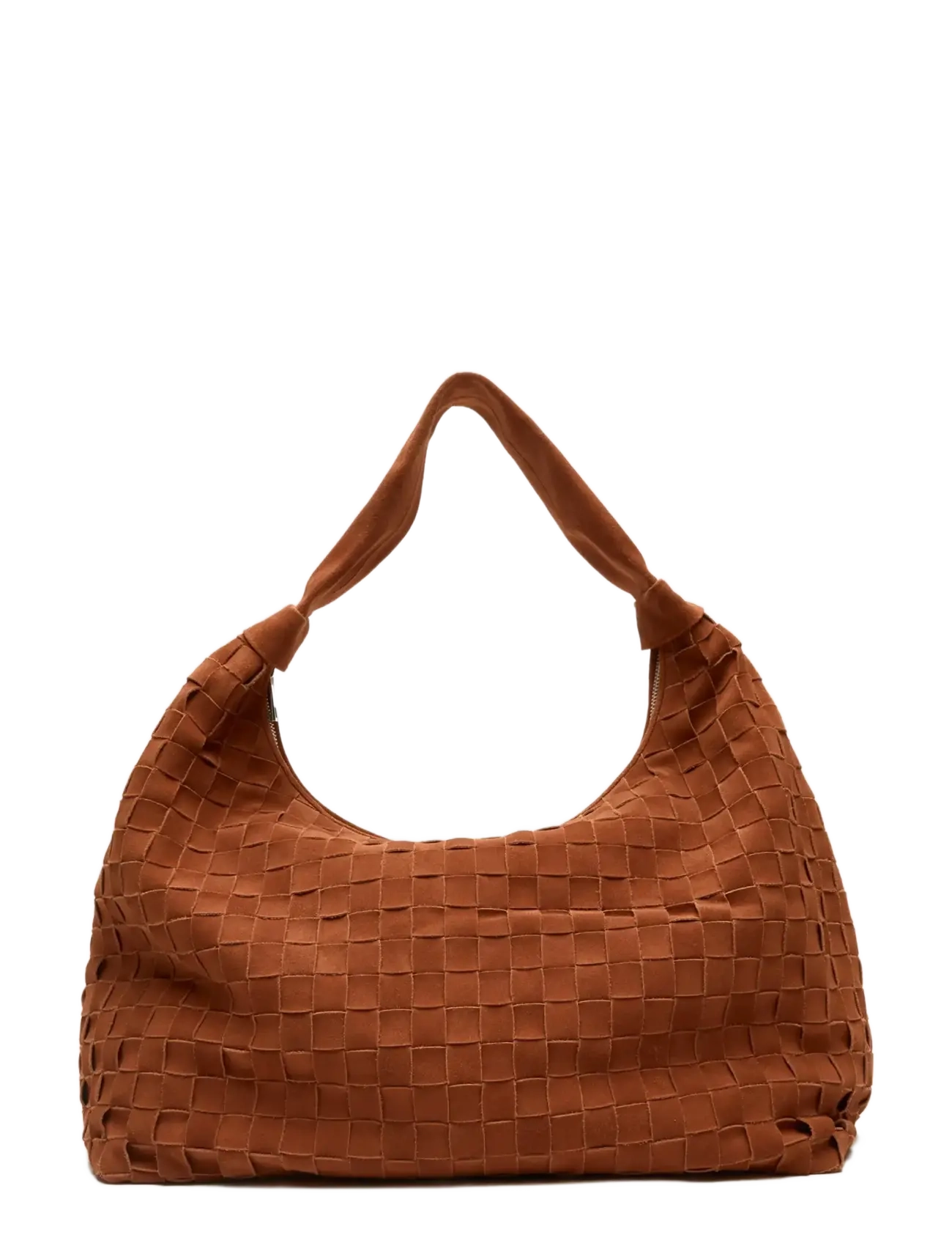Nunoo Maxi Dandy Braided Suede Redwood, One Size, Brown, Tasker > Tasker Med Tophåndtag, Dame