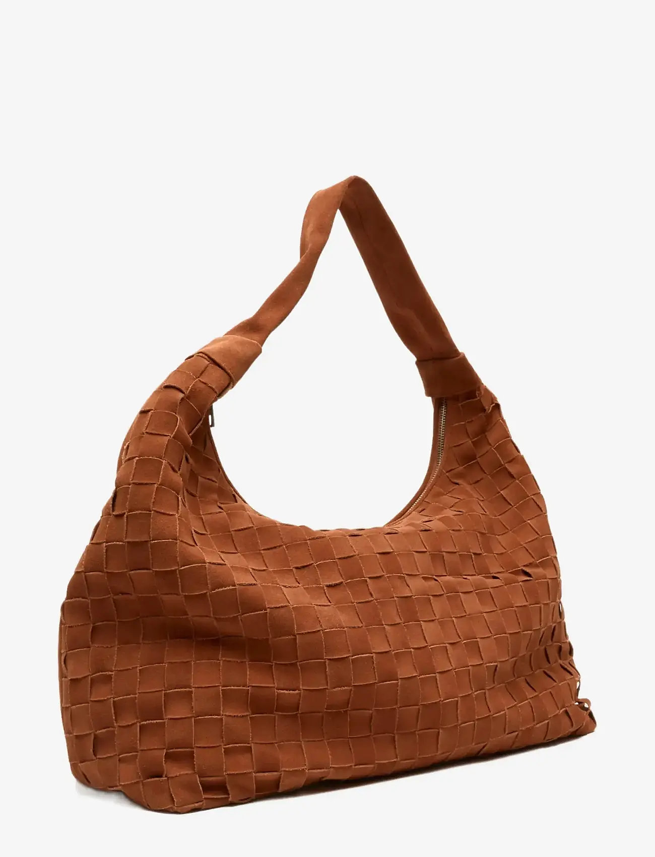 Nunoo - Maxi Dandy Braided Suede Redwood - håndtasker - redwood - 1