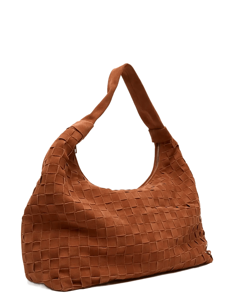 Nunoo - Maxi Dandy Braided Suede Redwood - håndtasker - redwood - 1