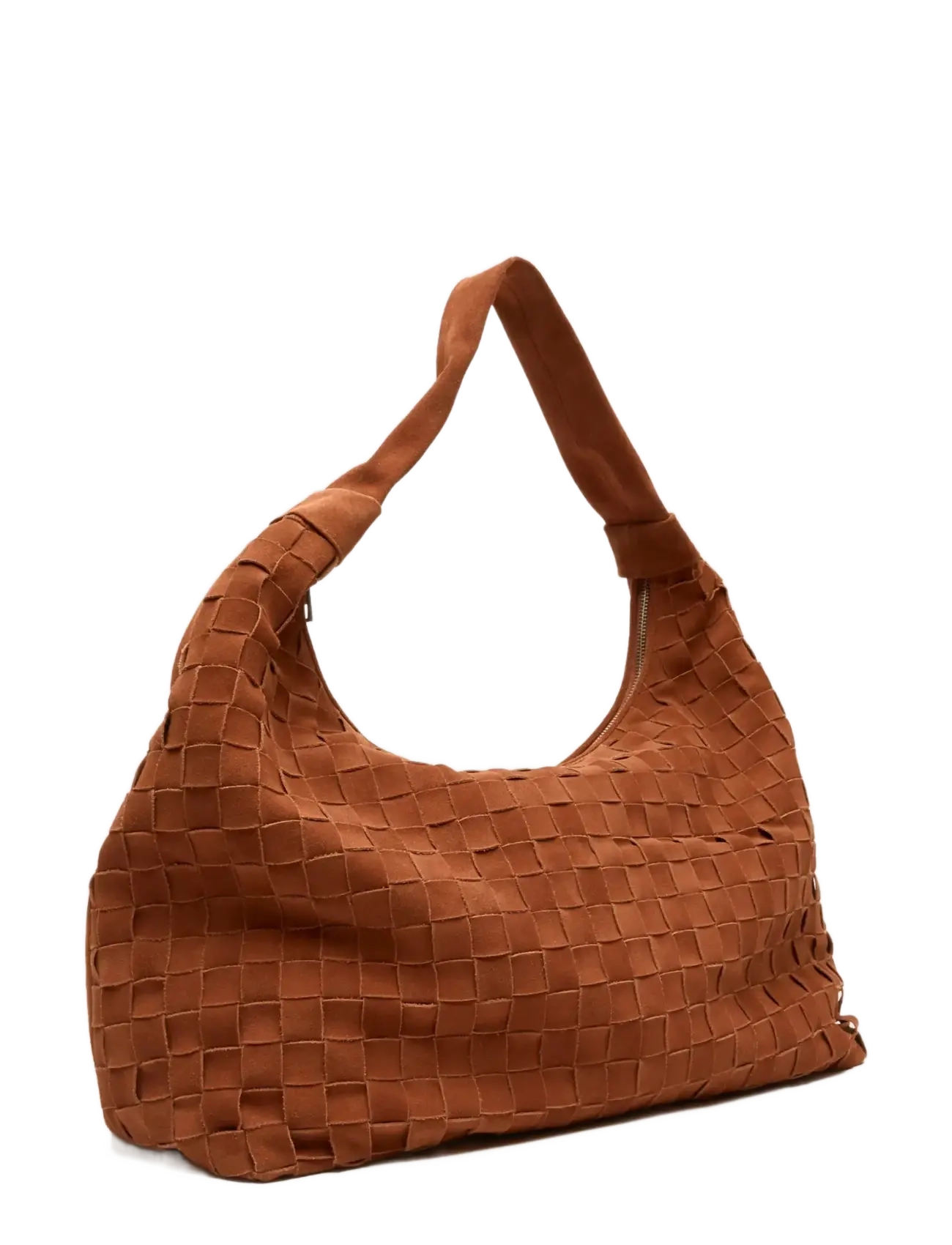 Nunoo - Maxi Dandy Braided Suede Redwood - handväskor - redwood - 1