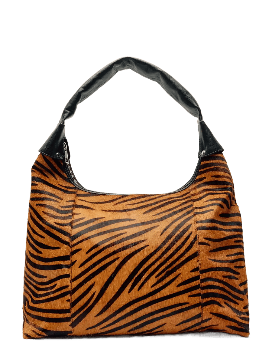 Nunoo - Big Dandy Stripes Deluxe Dark Brown - handväskor - stripes - 0