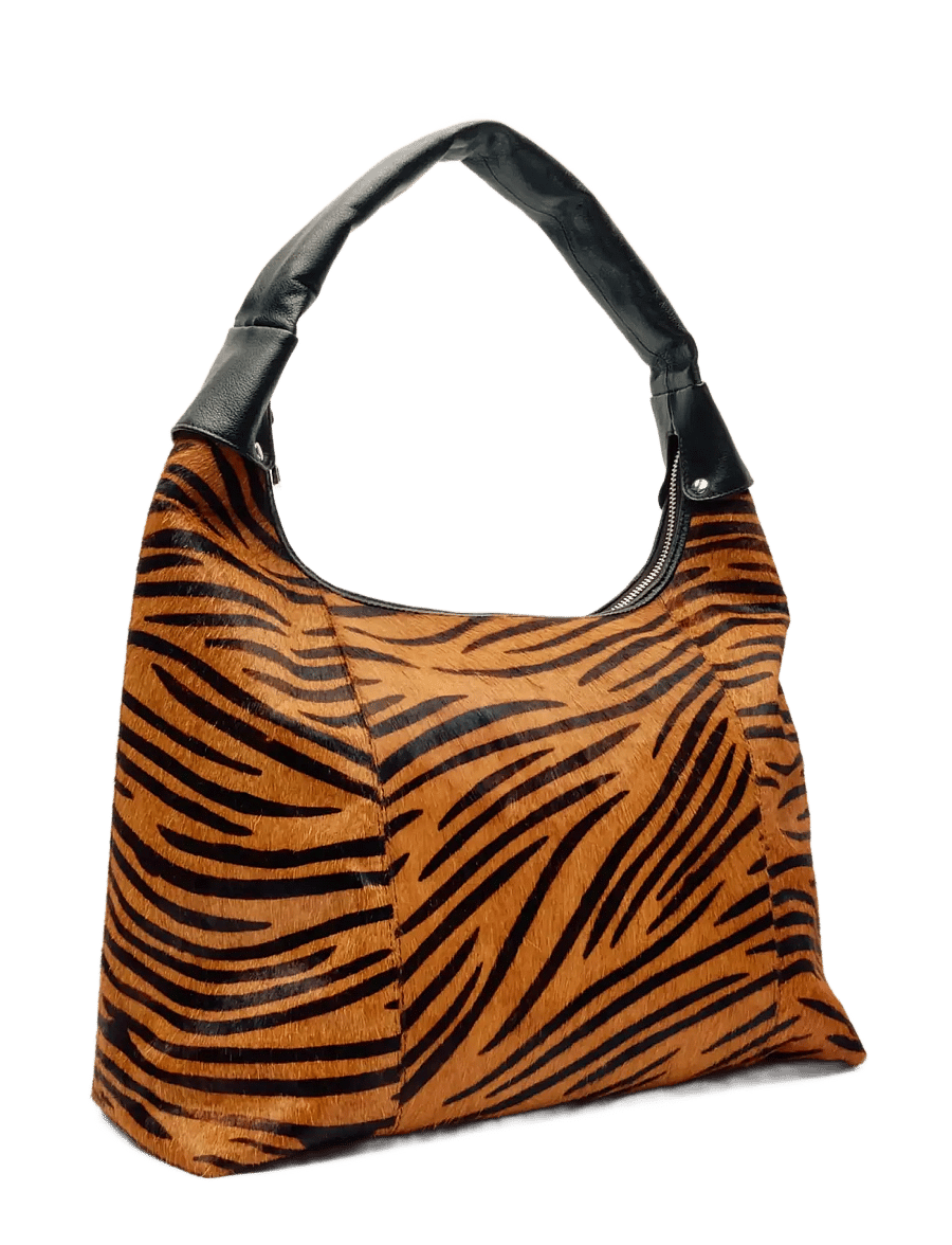 Nunoo - Big Dandy Stripes Deluxe Dark Brown - handväskor - stripes - 1