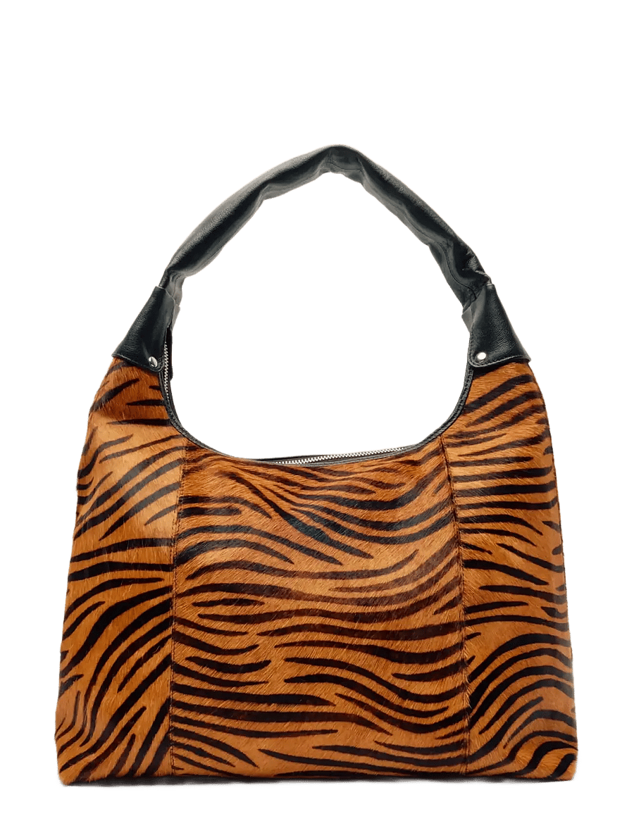 Nunoo - Big Dandy Stripes Deluxe Dark Brown - handväskor - stripes - 2