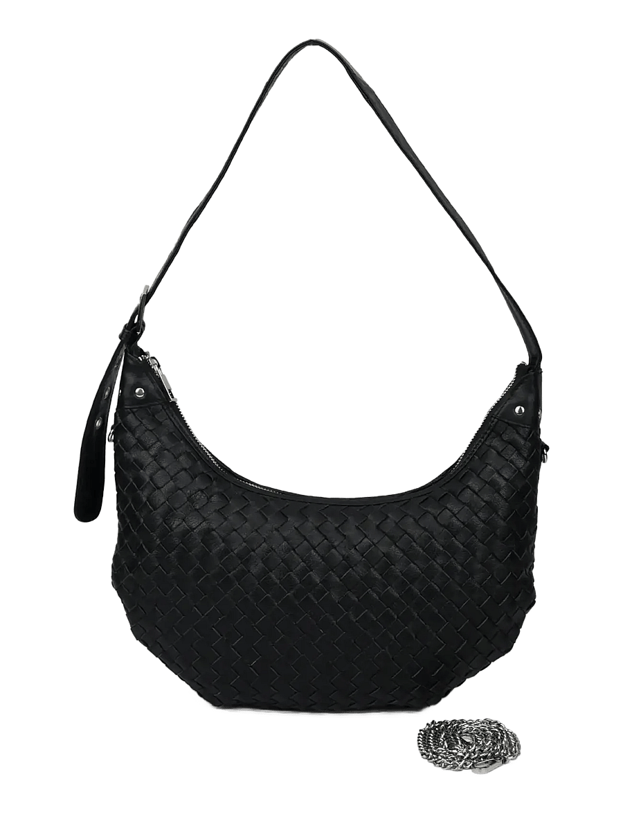 Nunoo - Dagmar Braided Mountain Black - olkalaukut - black - 1