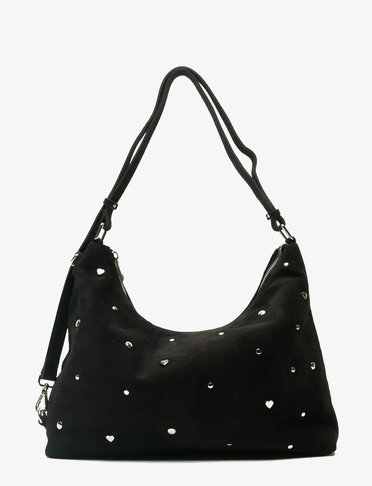 Nunoo - Rio Sweetheart Suede Black - crossbody bags - black - 0