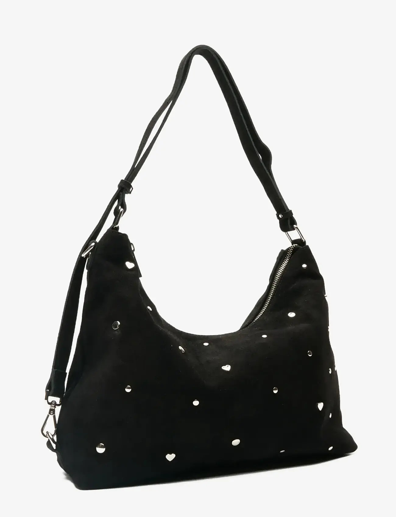Nunoo - Rio Sweetheart Suede Black - crossbody bags - black - 1