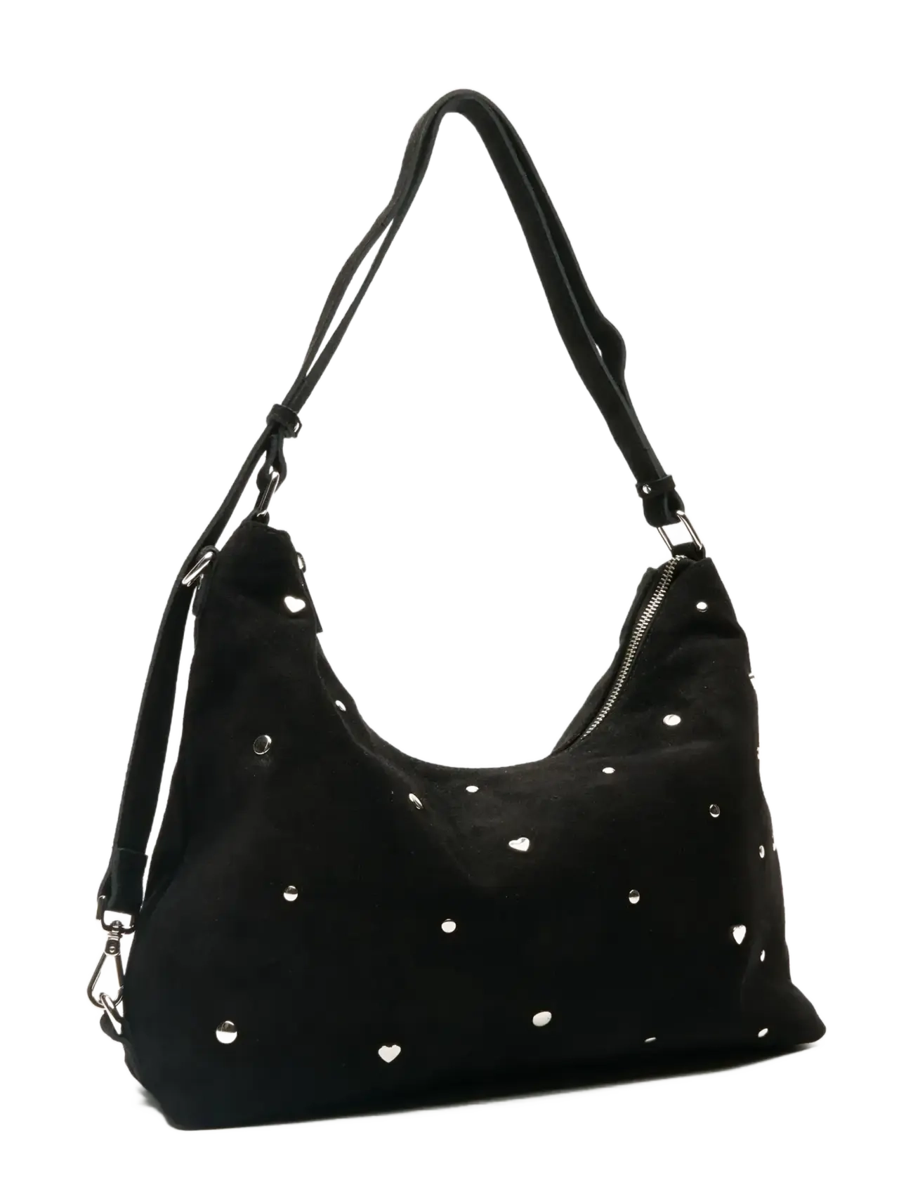Nunoo - Rio Sweetheart Suede Black - crossbody kotid - black - 1