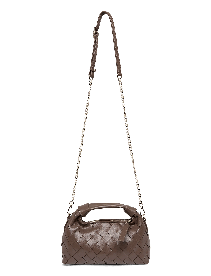 Nunoo - Mini Dandy Braided Florence Cacao w. Gold - handtaschen - cacao - 0