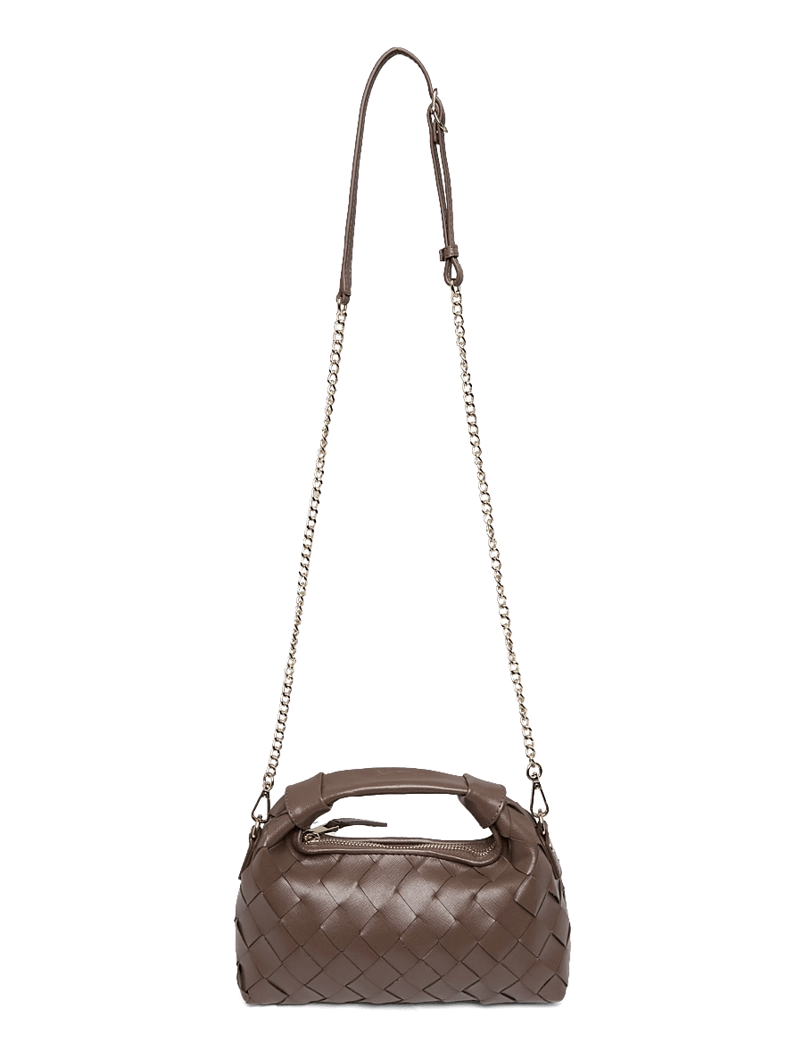 Nunoo - Mini Dandy Braided Florence Cacao w. Gold - handtaschen - cacao - 1