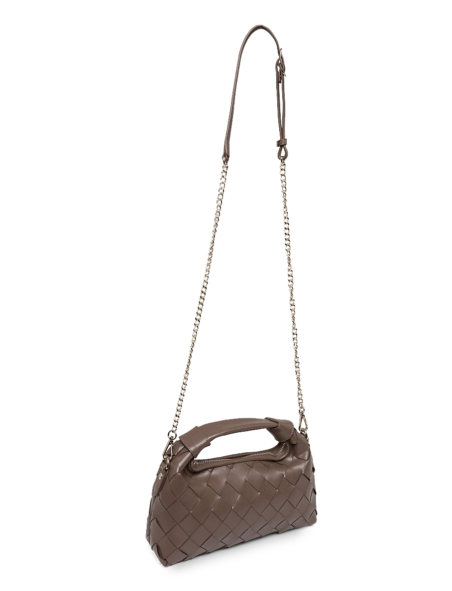 Nunoo - Mini Dandy Braided Florence Cacao w. Gold - handtaschen - cacao - 2