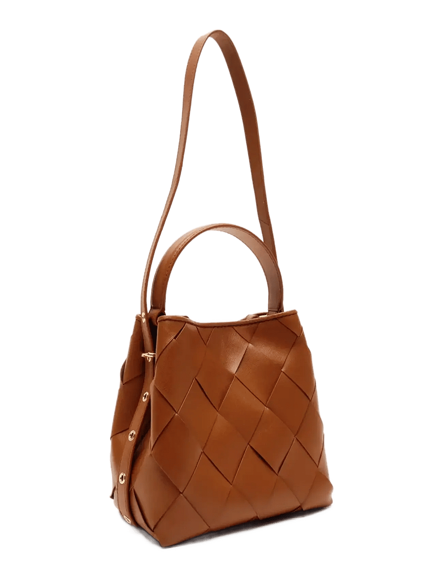 Nunoo - Small Chiara Braided Florence Brown w. Gold - alltags-style - brown - 1