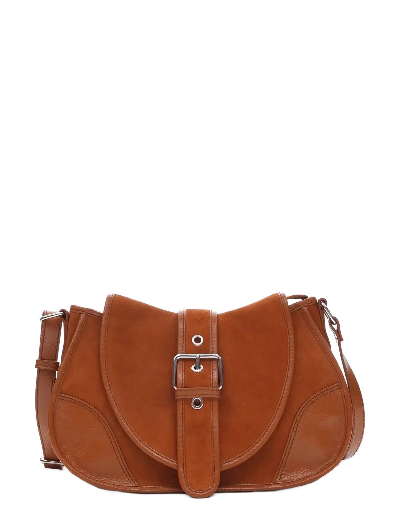 Nunoo Maria Suede Pecan Brown, One Size, Brown, Tasker > Små Skuldertasker-Crossbody-Tasker, Dame