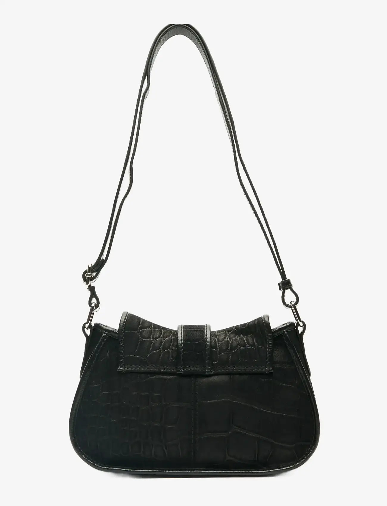 Nunoo - Small Maria Scale Suede Black - handbags - black - 3