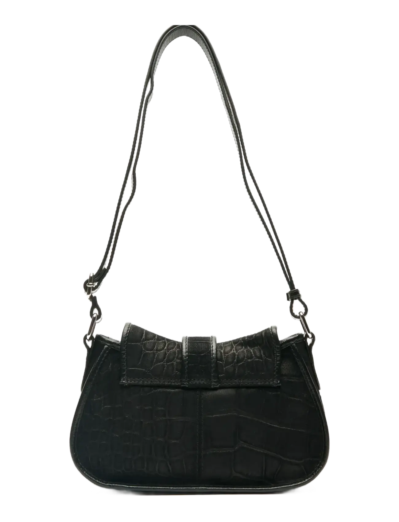 Nunoo - Small Maria Scale Suede Black - handbags - black - 3