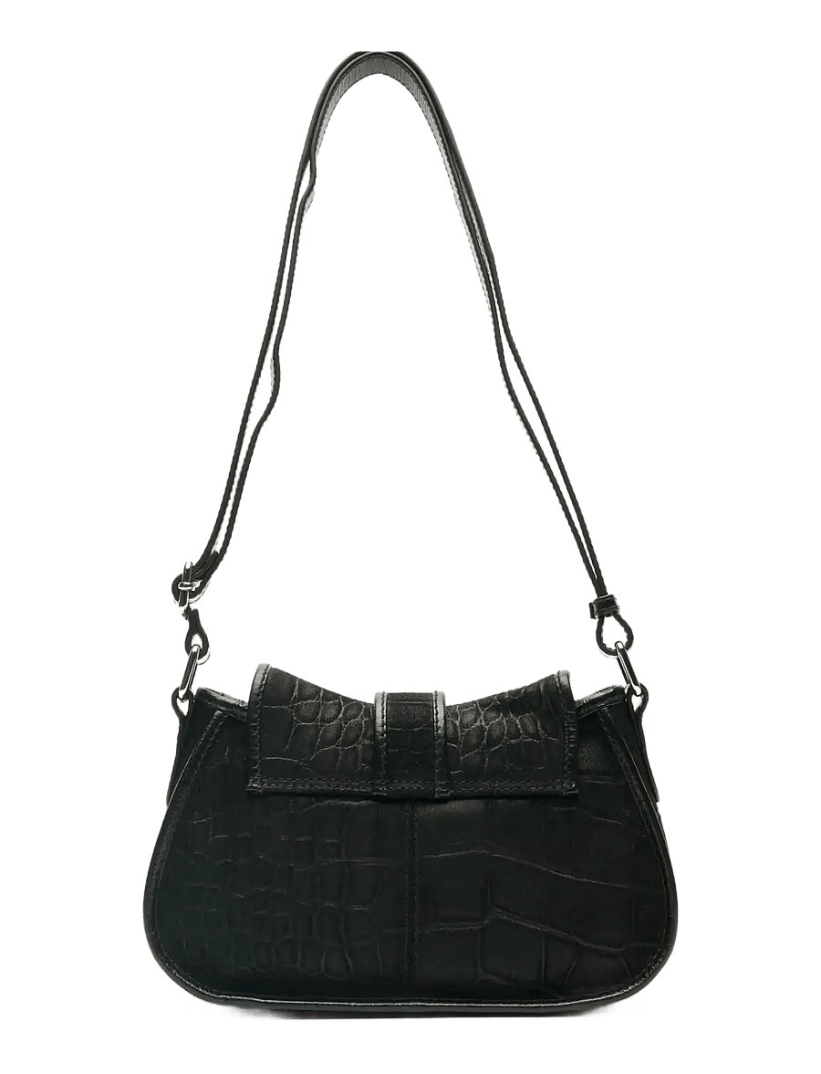 Nunoo - Small Maria Scale Suede Black - handväskor - black - 3