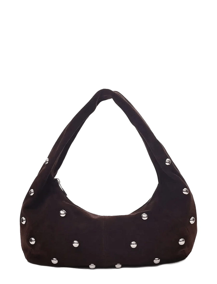 Nunoo - Small Alma Rivet Suede Chocolate - schultertaschen - chocolate - 0