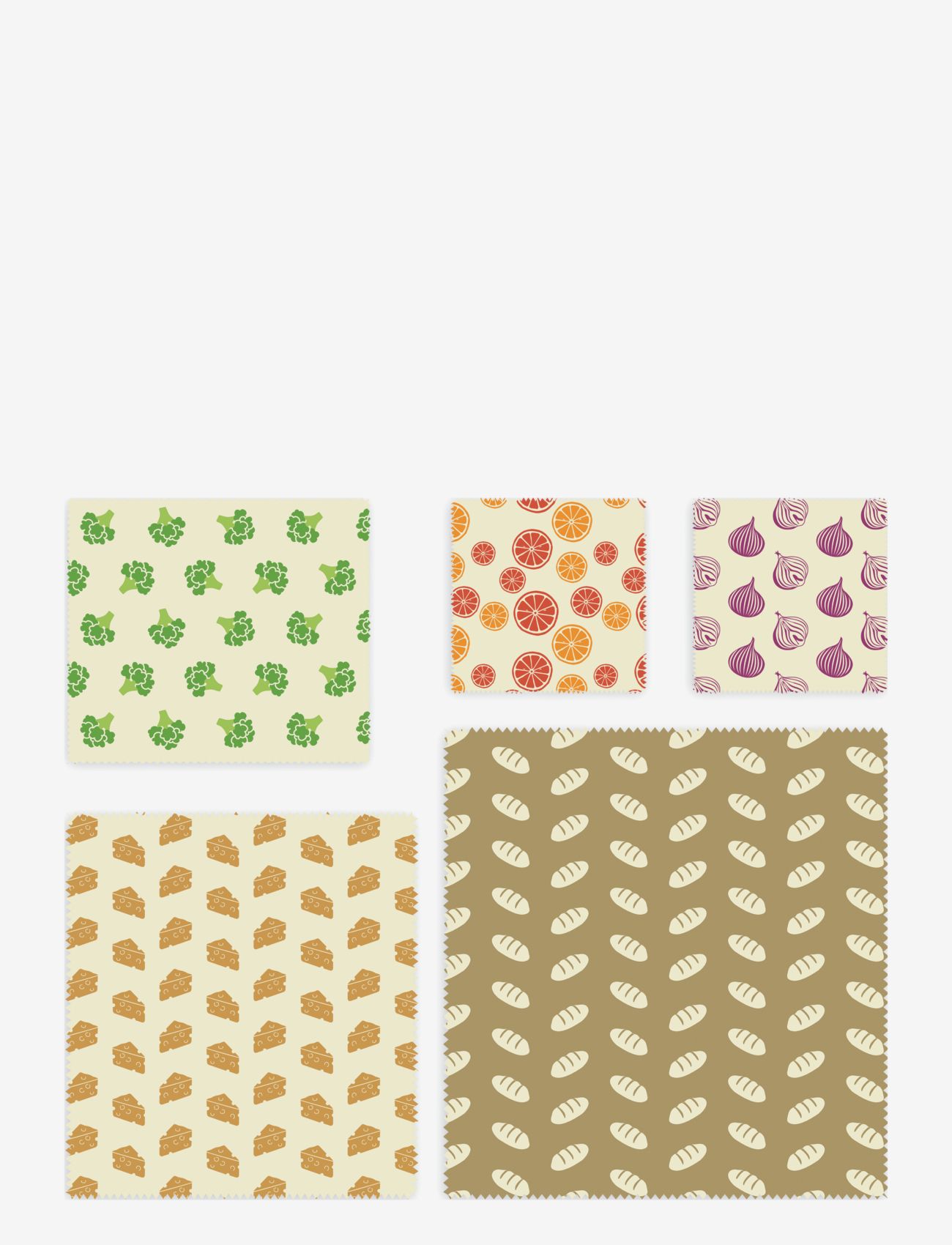 nuts - Universal Set 5 pcs - green, cream, purple, brown, orange - 0