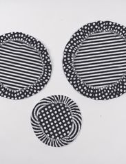 nuts - Tekstil skåldække sort/hvid mønster sæt 3 stk - laveste priser - black - 1