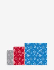 Beeswax Wraps Winter Edition Set 3 pcs - GREY, RED, BLUE
