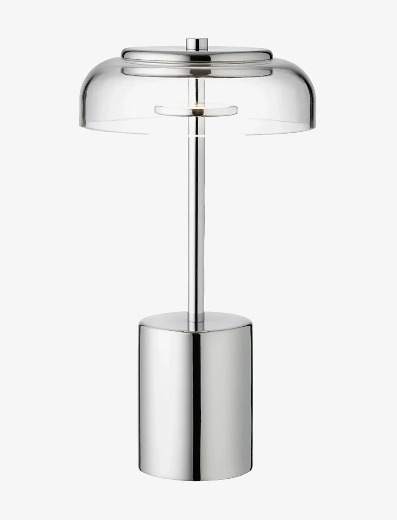 Nuura - Blossi Table Mini, portable - laualambid - chrome / clear - 0