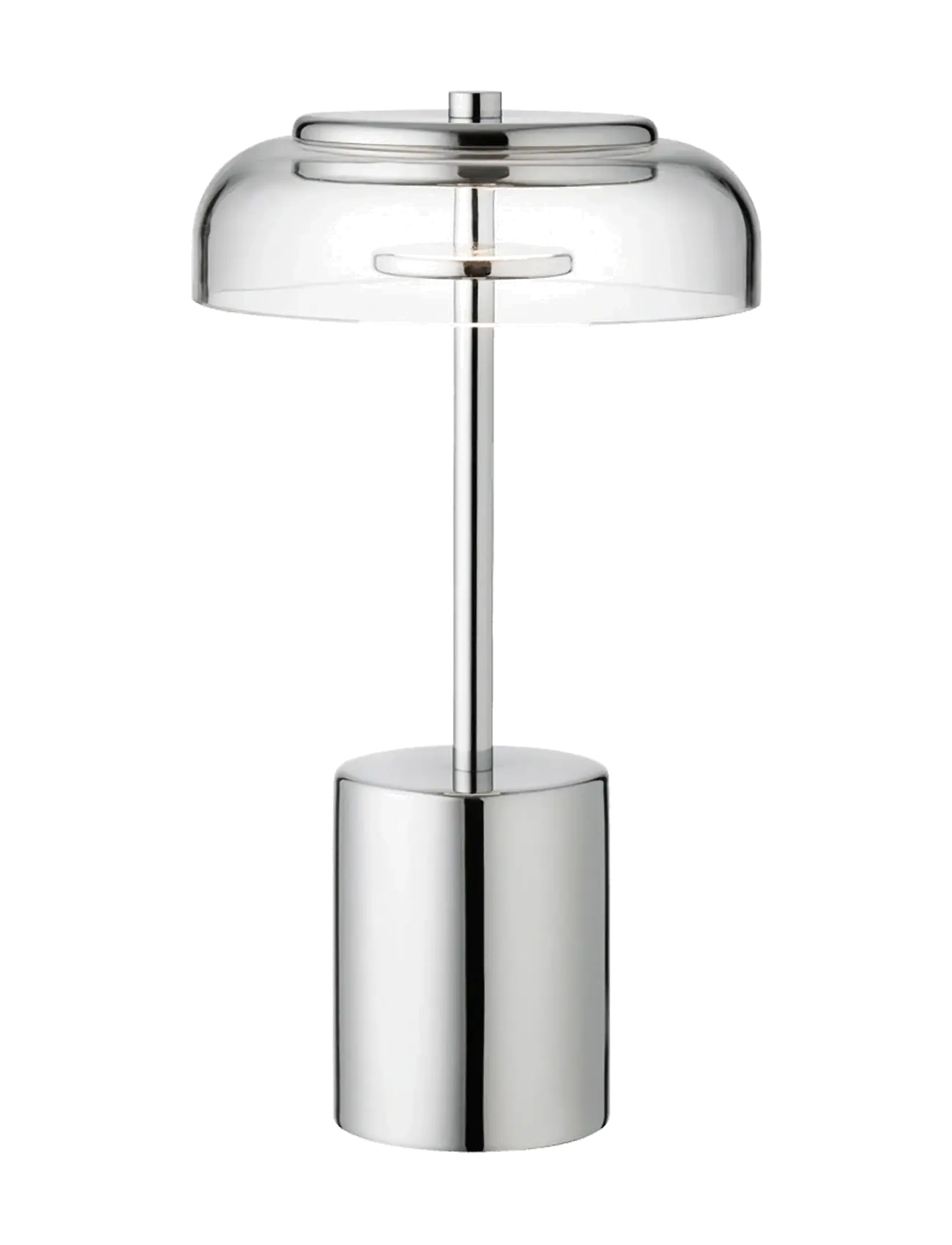 Nuura Blossi Table Mini, portable - Lighting - CHROME / CLEAR / silver