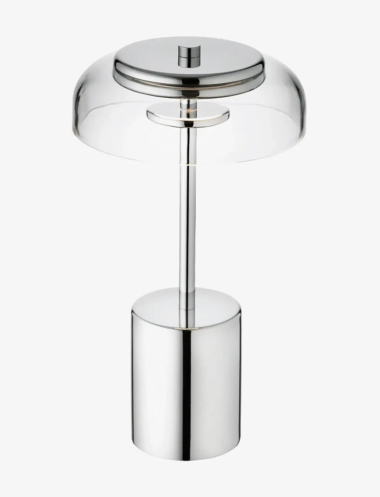 Nuura - Blossi Table Mini, portable - laualambid - chrome / clear - 1