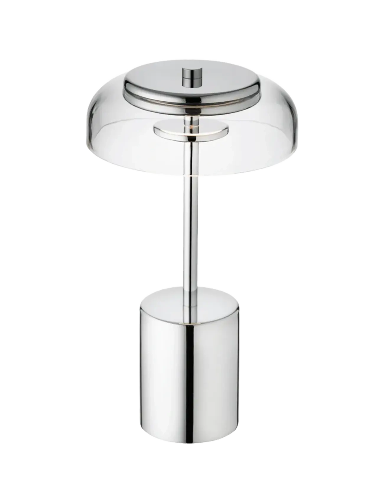 Nuura - Blossi Table Mini, portable - lampes portatives - chrome / clear - 2
