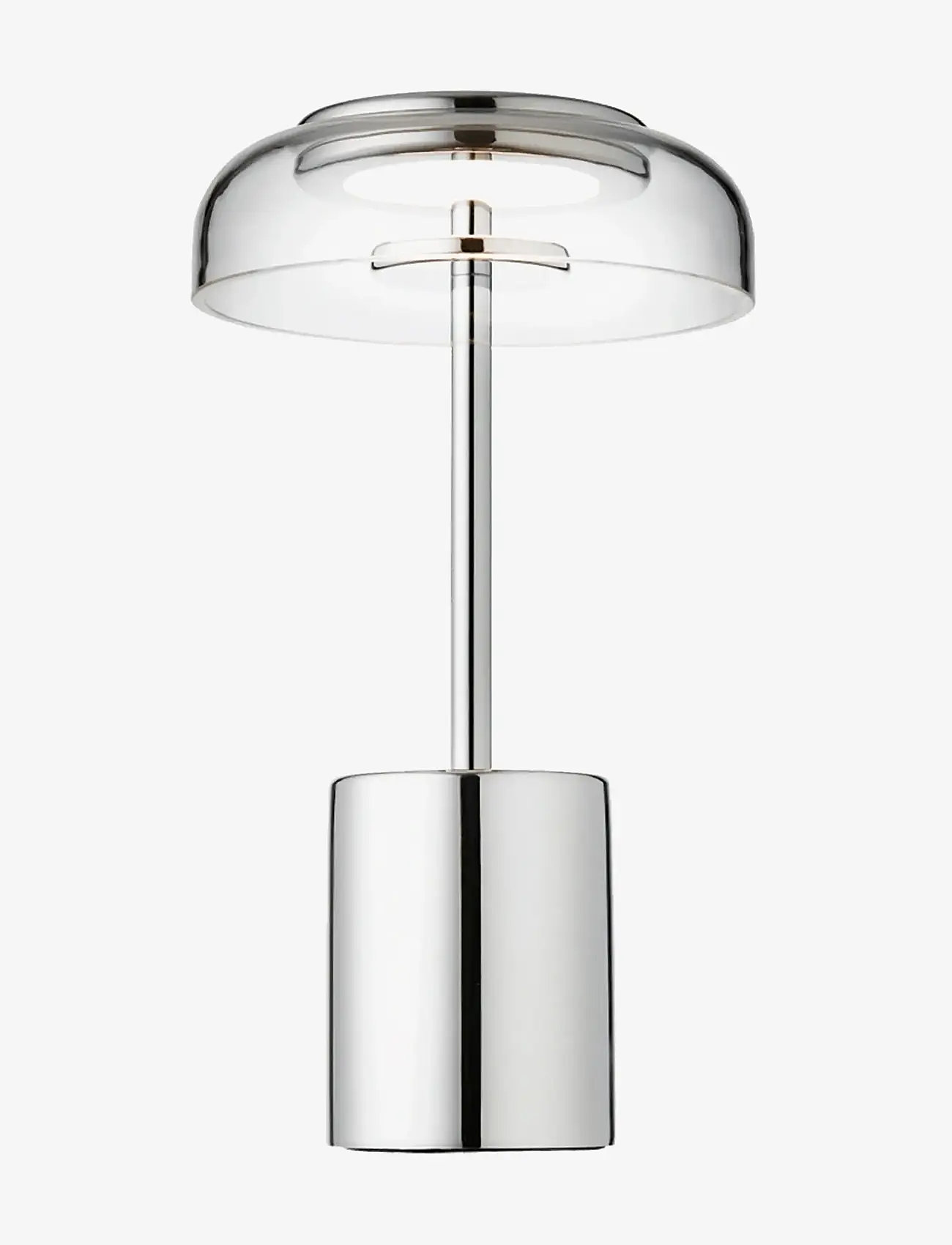 Nuura - Blossi Table Mini, portable - laualambid - chrome / clear - 2