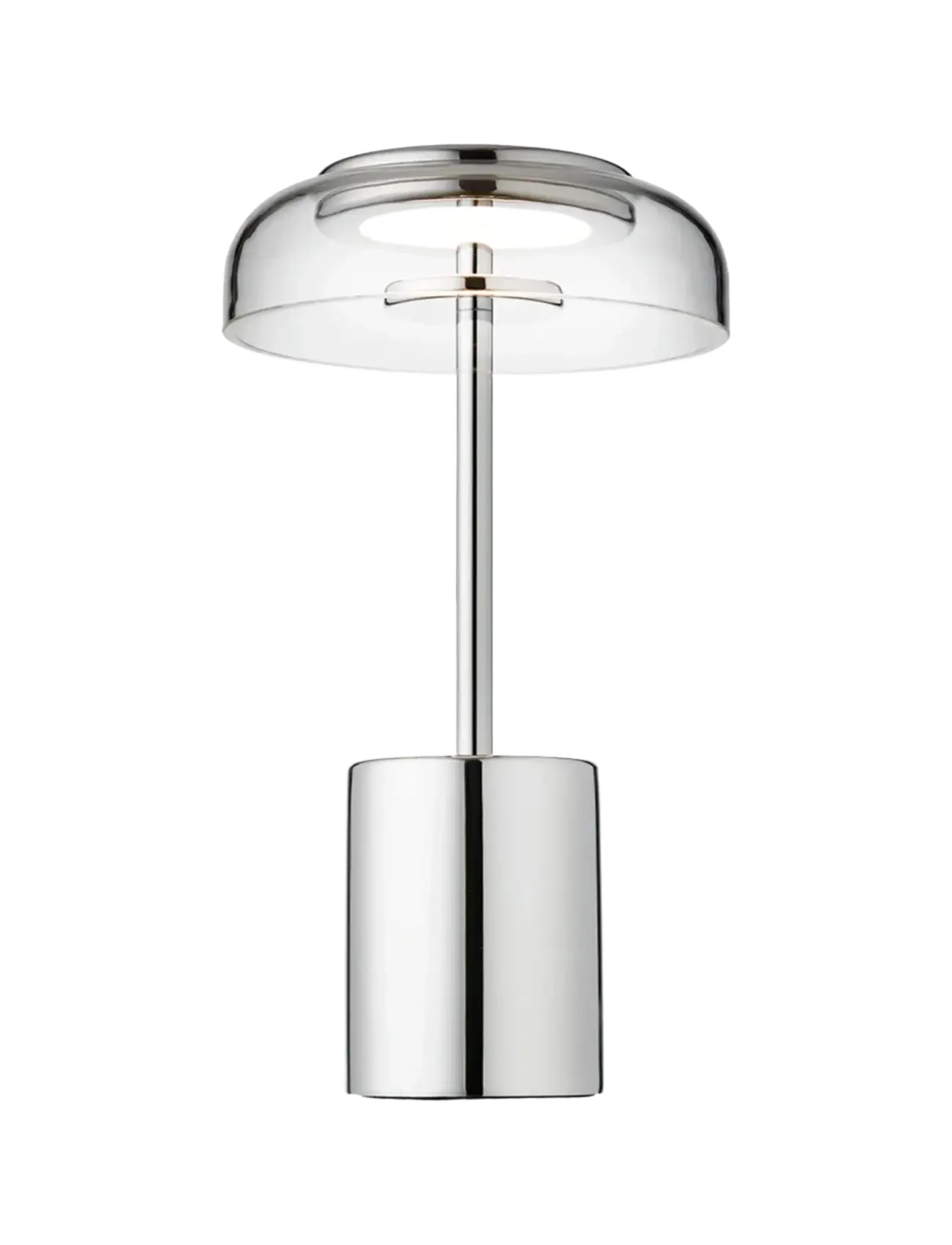 Nuura - Blossi Table Mini, portable - lampes portatives - chrome / clear - 3