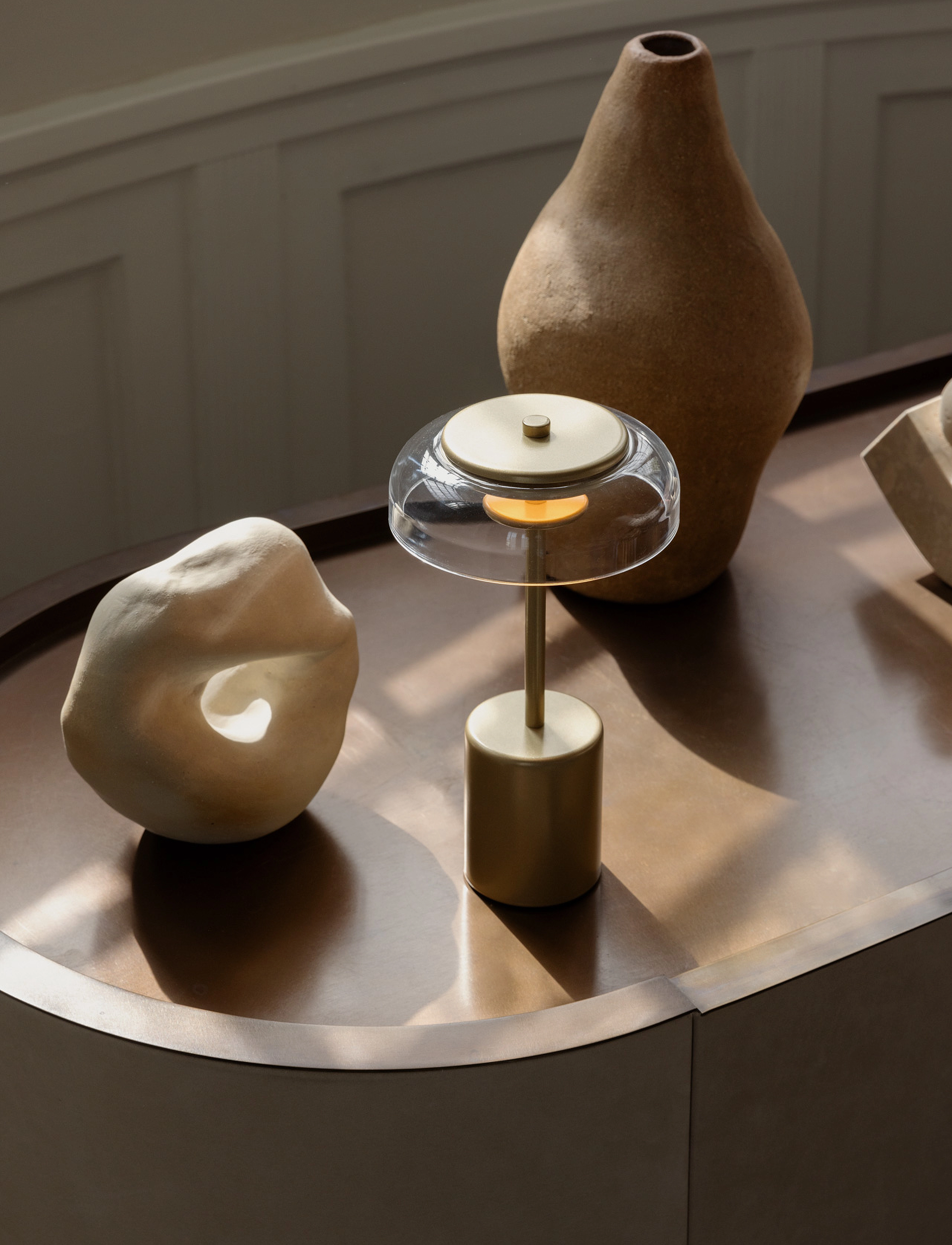 Nuura Blossi Table Mini, H26.2 cm, Gold, Lamper > Bordlamper, Unisex
