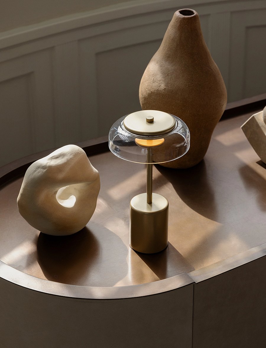 Nuura - Blossi Table Mini - mobile lampen - nordic gold / clear - 0