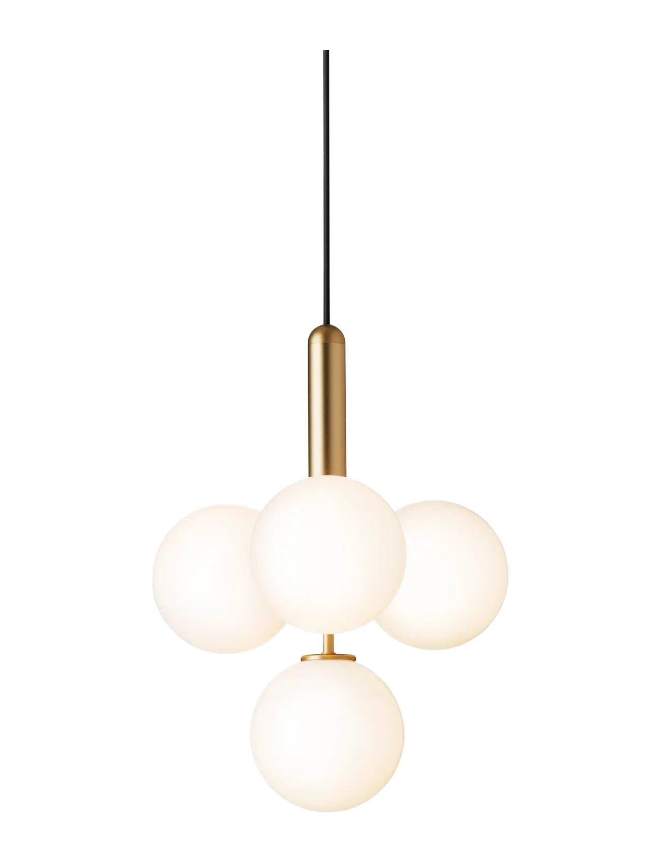Nuura Miira 4 - Plafondlampen - BRASS/OPAL WHITE / gold