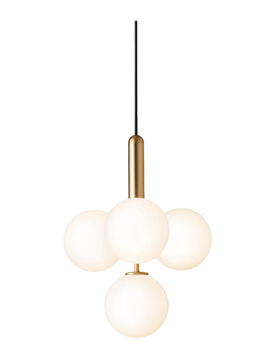 Nuura - Miira 4 - pendellampen - brass/opal white - 0