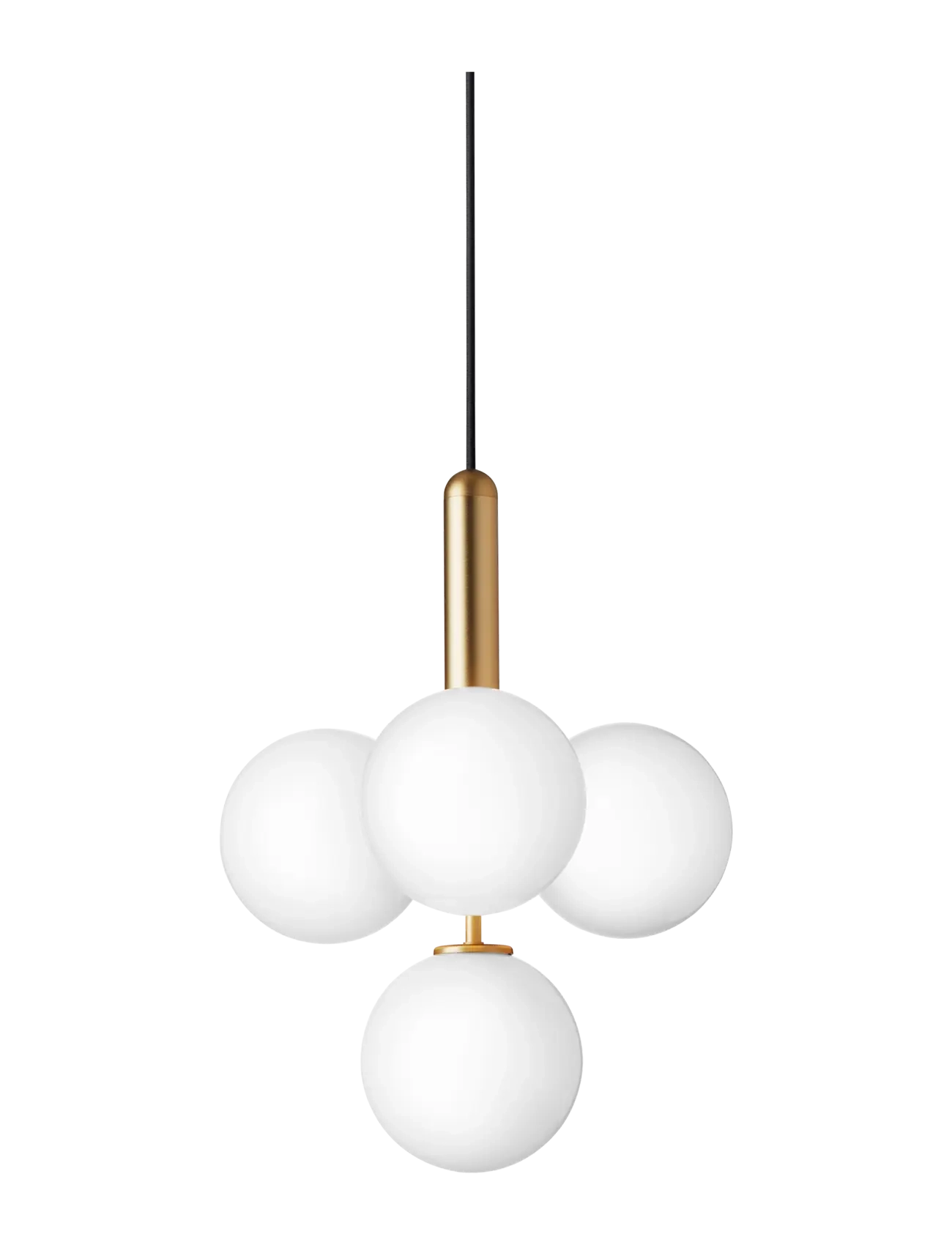 Nuura - Miira 4 - pendant lamps - brass/opal white - 1
