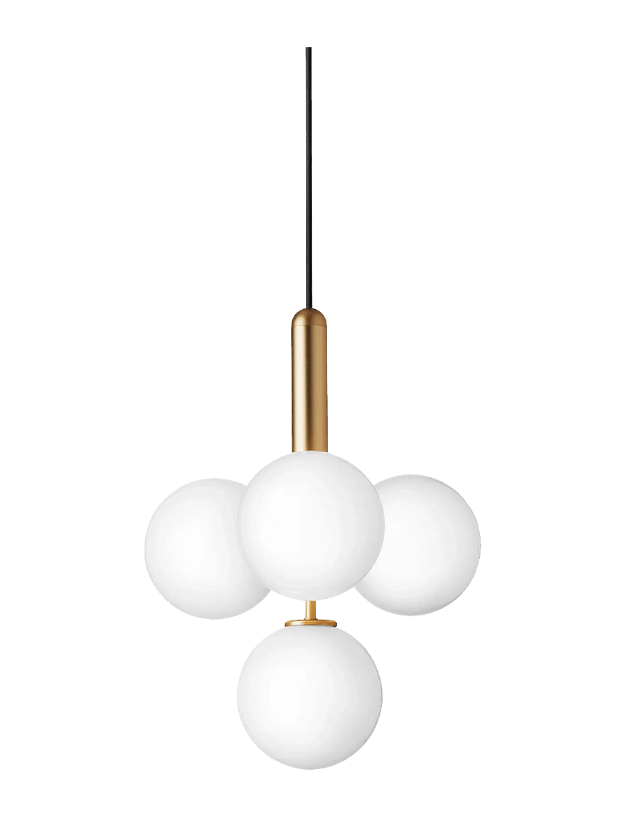 Nuura - Miira 4 - pendellampen - brass/opal white - 1