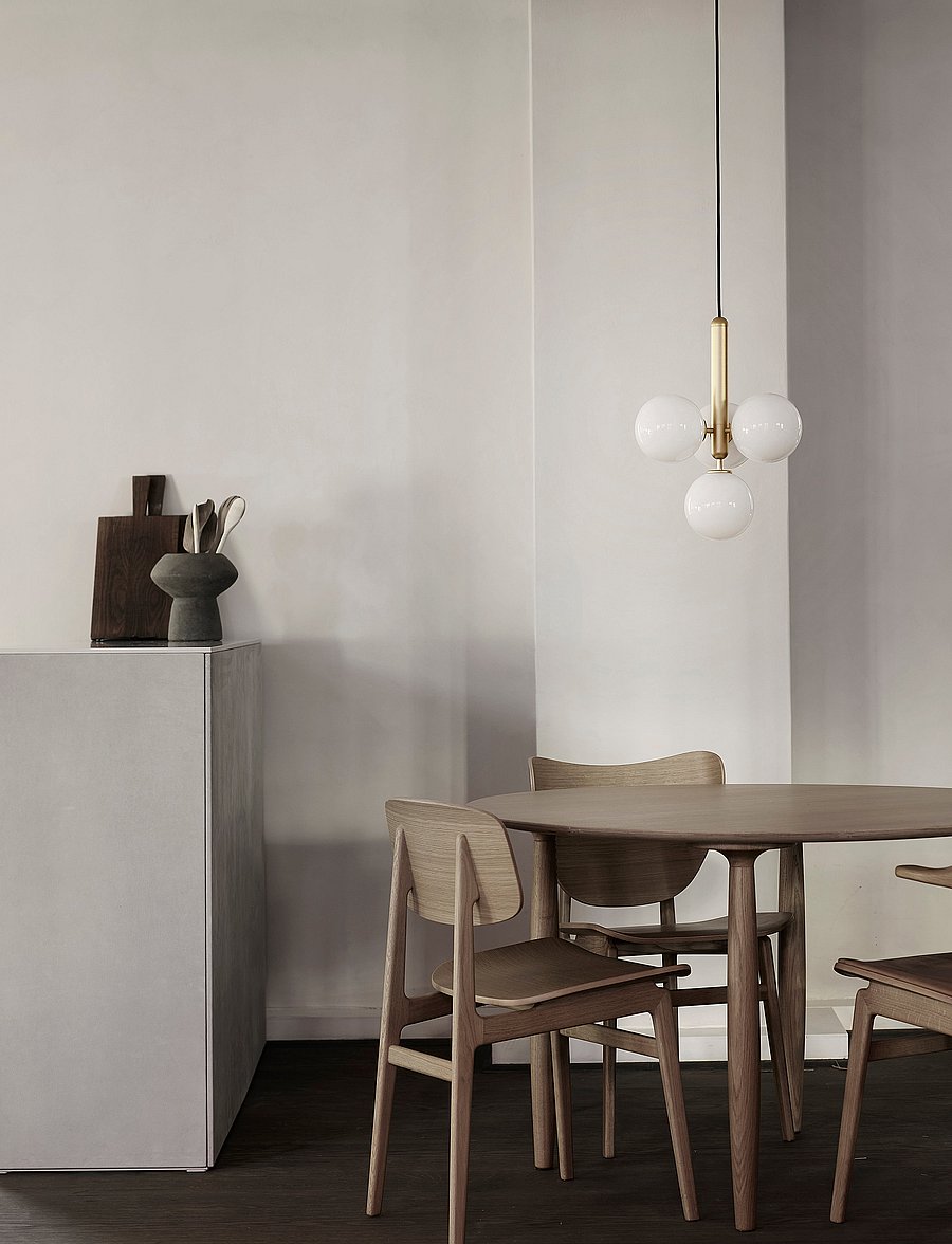 Nuura - Miira 4 - pendellampen - brass/opal white - 4